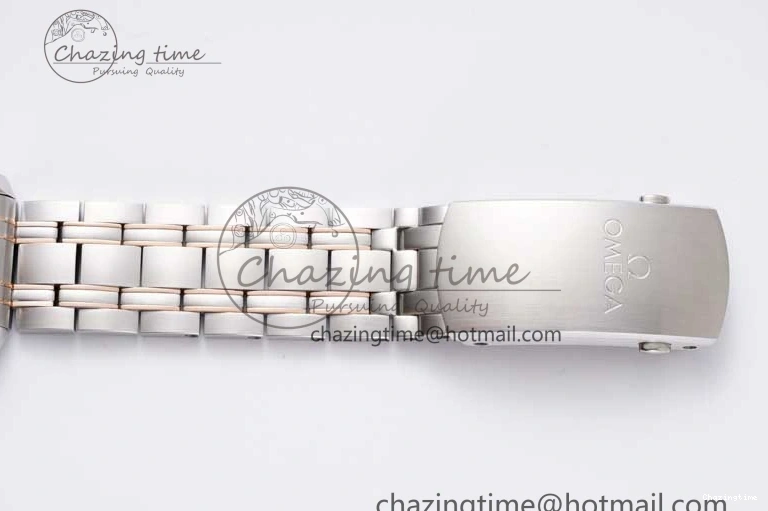 1218 UrbanChic Seamaster Diver 300M SS RG Black Ceramic Bezel JVSF 1:1 Best Edition Black Dial on SS RG Bracelet A 7786